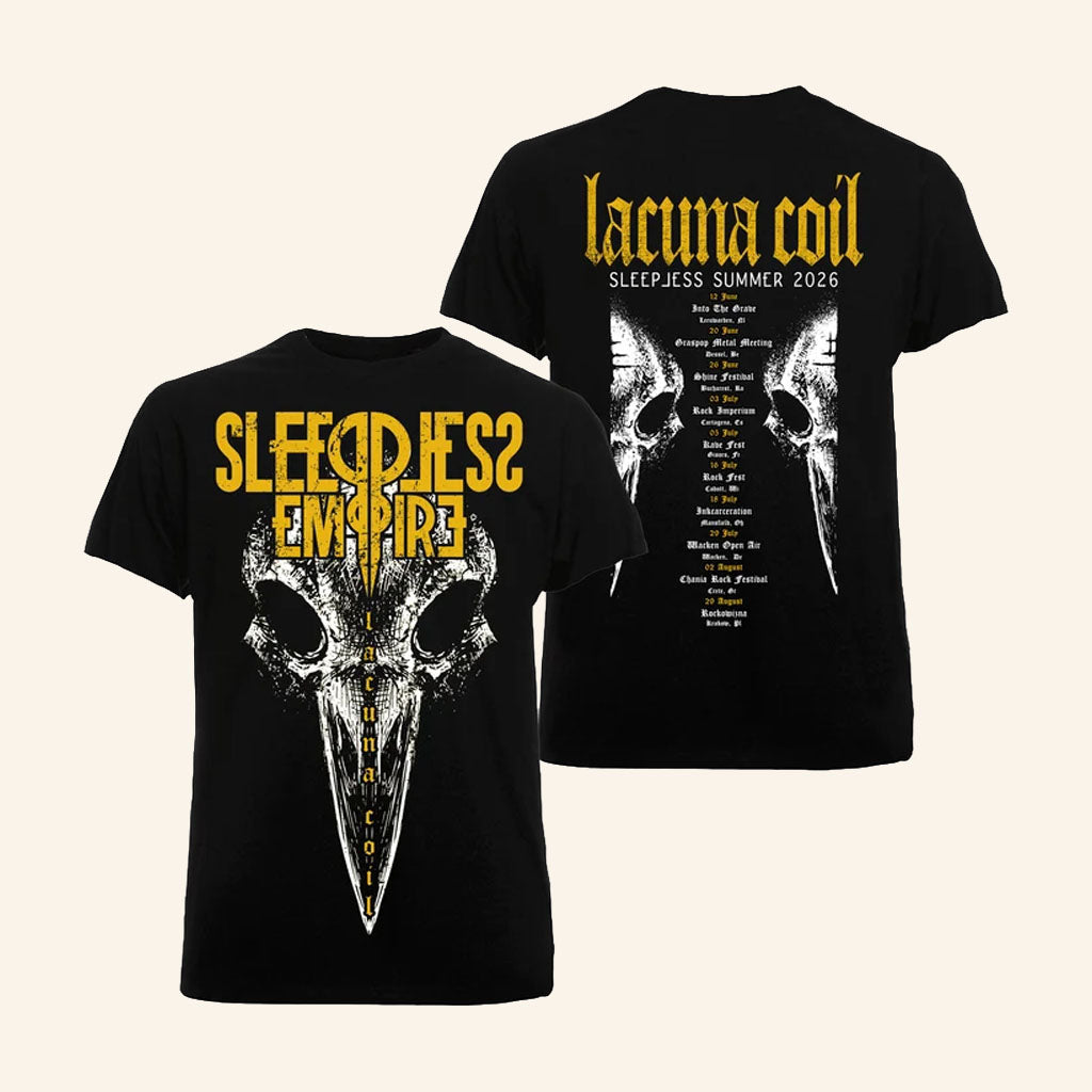 Lacuna Coil Merch 2026 Sleepless Empire Summer T-Shirt Cool Gift For Music Lover