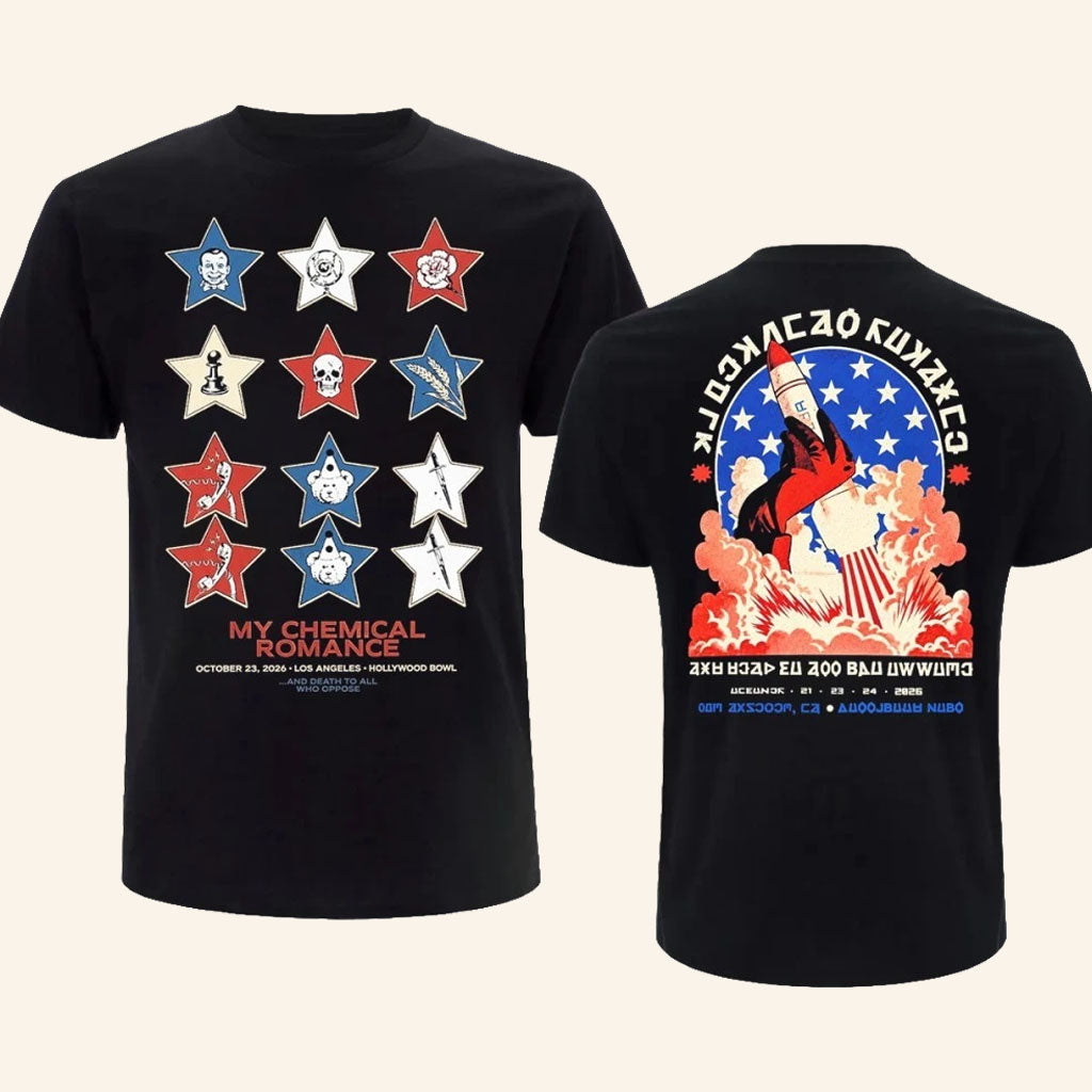 My Chemical Romance Hollywood Bowl Merch 2026 MCR Hollywood Bowl Event T-Shirt Fan Apparel