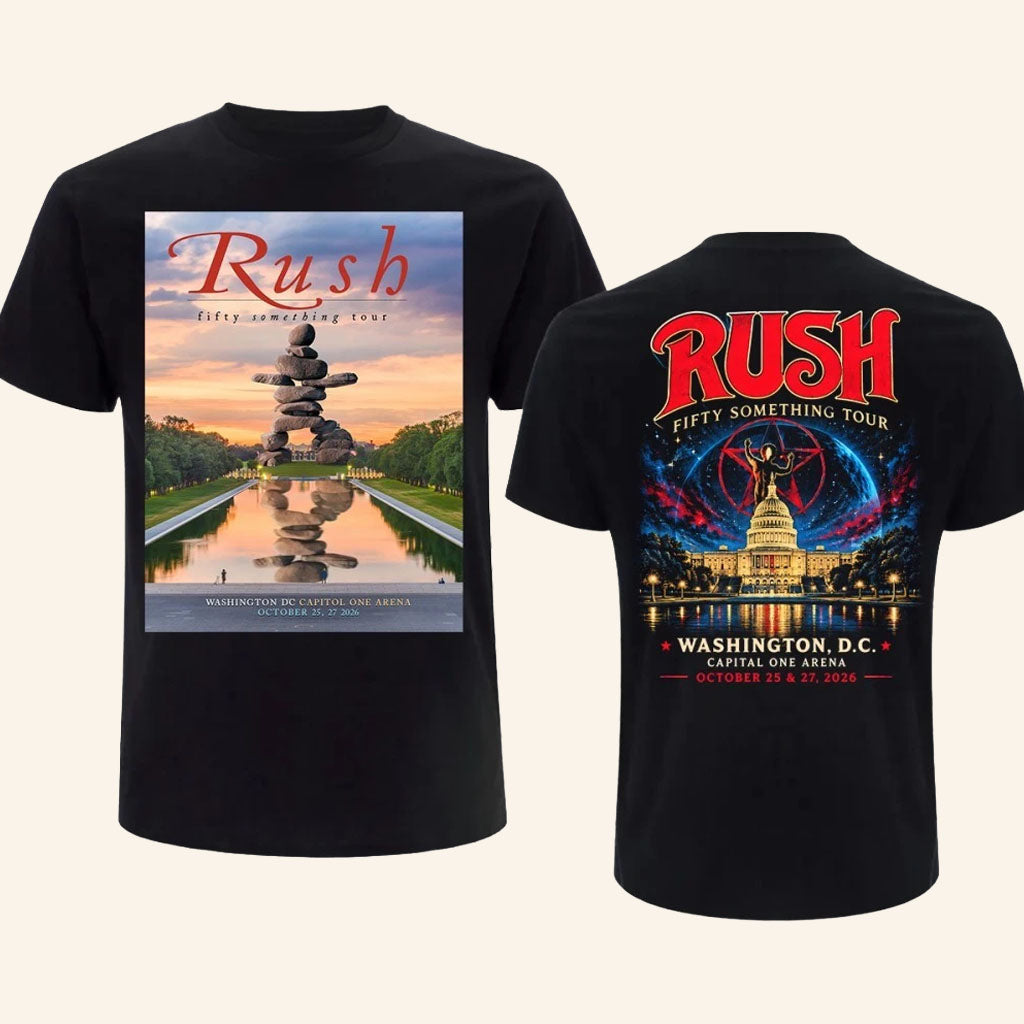 RUSH Washington DC Concert T-Shirt 2026 Fifty Something Tour Capital One Arena Tee RUSH Merch