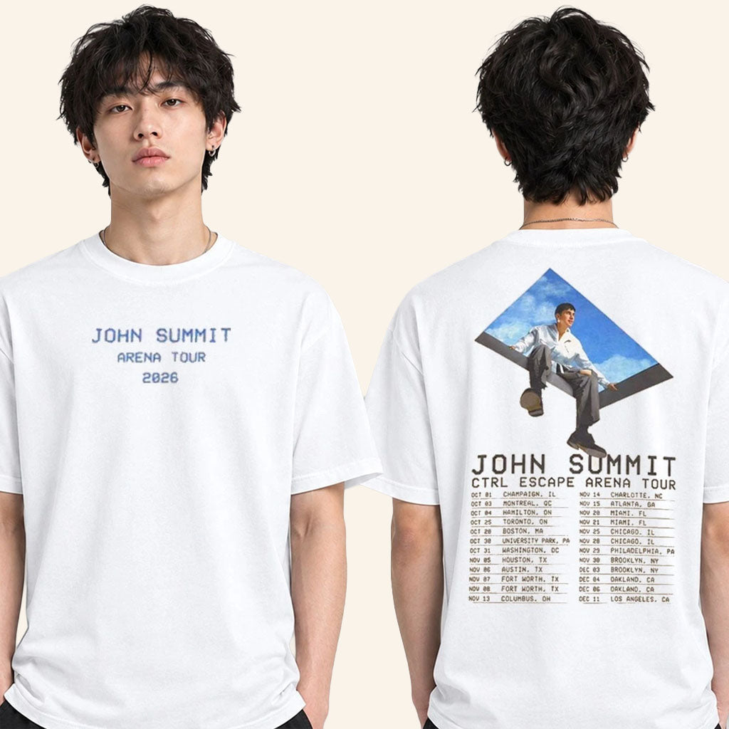 John Summit Merch CTRL Escape Arena Tour 2026 Photo Tour Dates T-Shirt Gift For Concert Lover