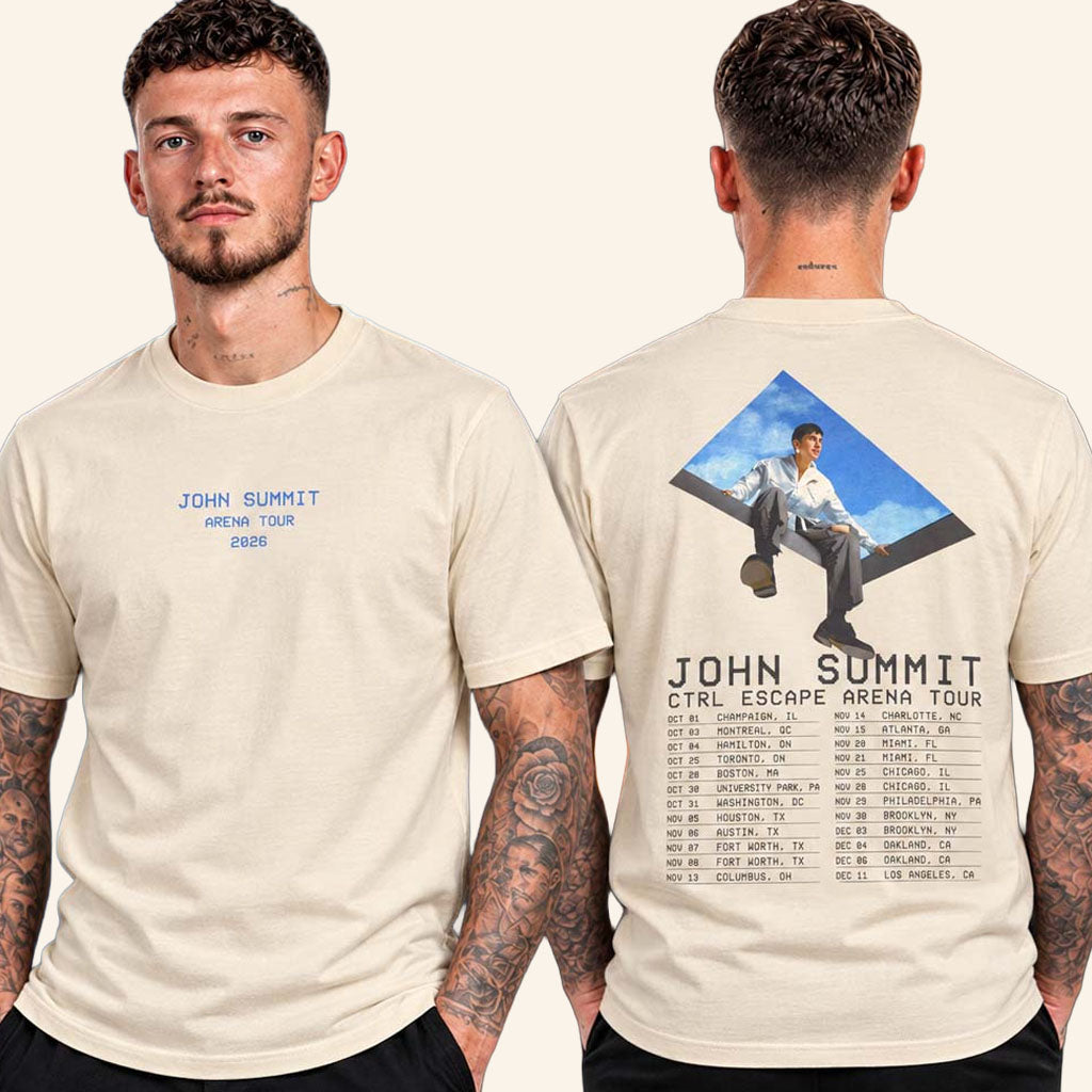 John Summit Merch CTRL Escape Arena NA Tour 2026 Photo Tour Dates T-Shirt Present For Fans