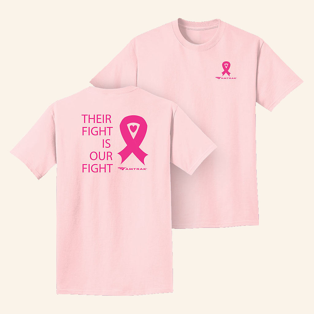 Amtrak Merch 2026 Breast Cancer Awareness T-Shirt Their Fight Is Our Fight Tee Support Gifts