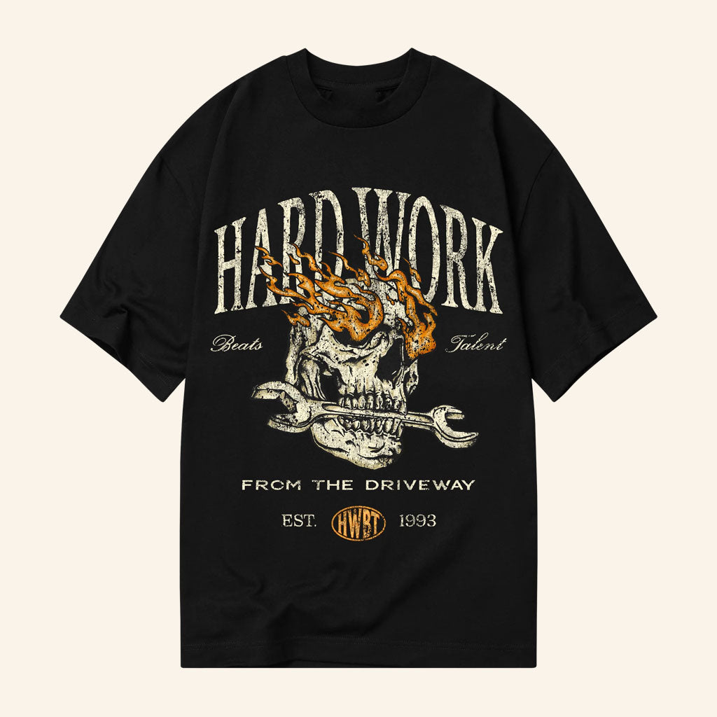 HWBT Merch 2026 Skull T-Shirt Hard Work Beats Talent Shirt Gift For Brothers