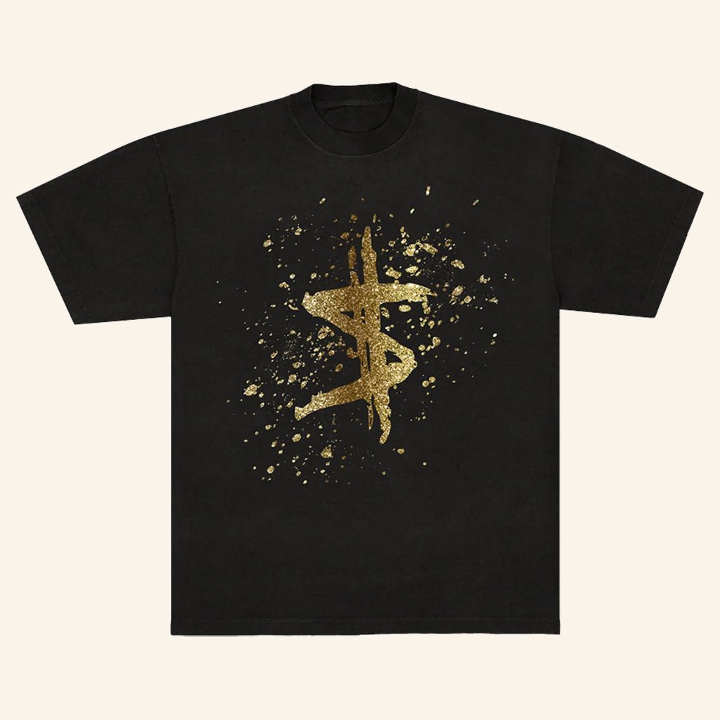 Kesha Merch 2026 Gold Logo Graphic T-Shirt Glitter Symbol Tee Gift For Pop Music Fans