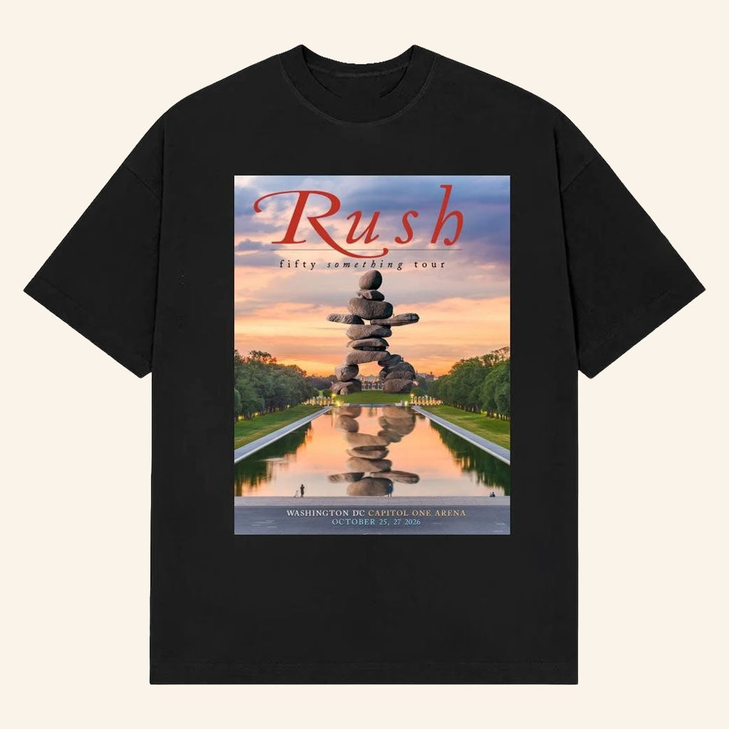 Rush Fifty Something Tour Capital One Arena Washington DC 2026 Poster T-Shirt RUSH Band Merch