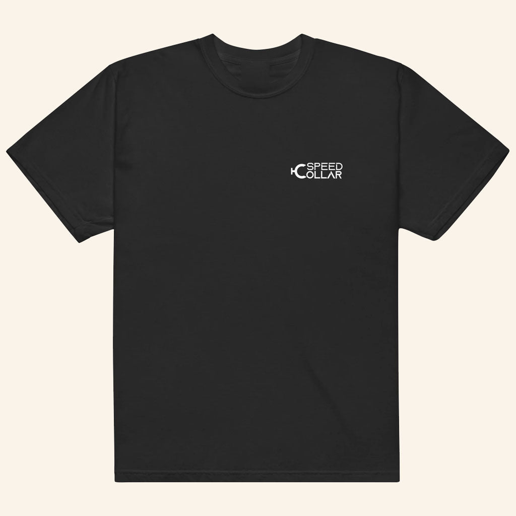 Speed Collar T-Shirt Black Minimal Logo Shirt Birthday Gift For Friends