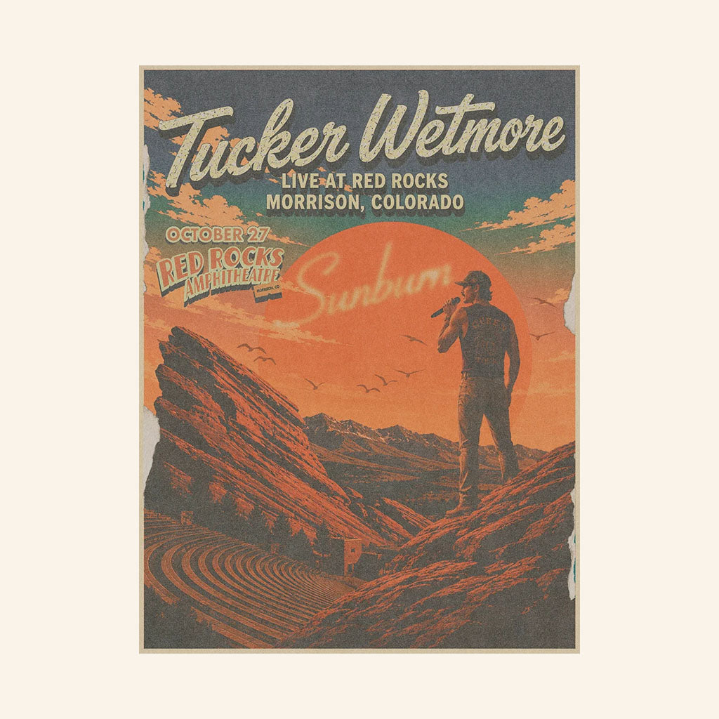 Tucker Wetmore Merch 2026 Live At Red Rocks Poster Wall Art Decor Gift For Country Music Fans