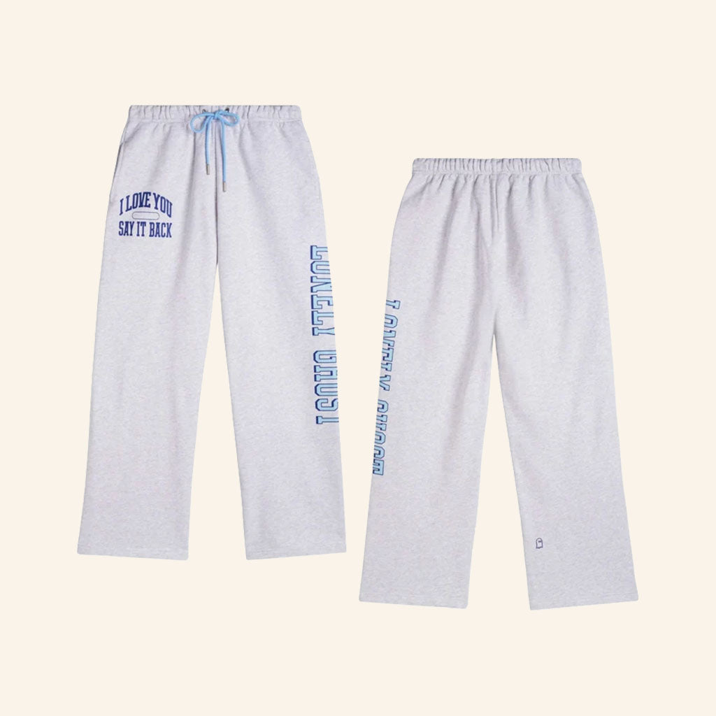 Lonely Ghost Merch 2026 Collegiate Sweatpants I Love You Say It Back Pants Streetwear Apparel