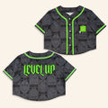 Level Up Merch 2026 Summerween Crop Baseball Jersey Gift Ideas For Sisters