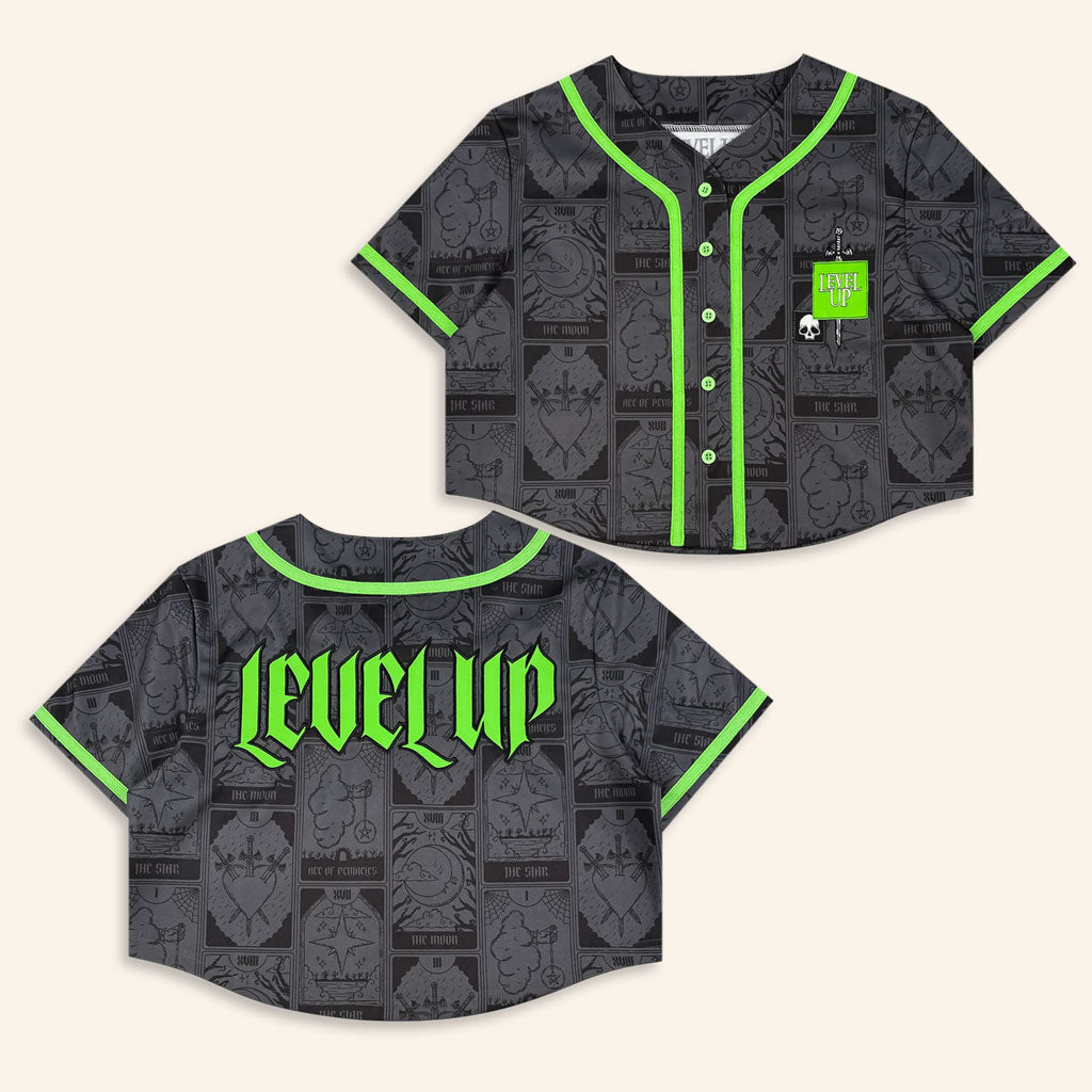 Level Up Merch 2026 Summerween Crop Baseball Jersey Gift Ideas For Sisters