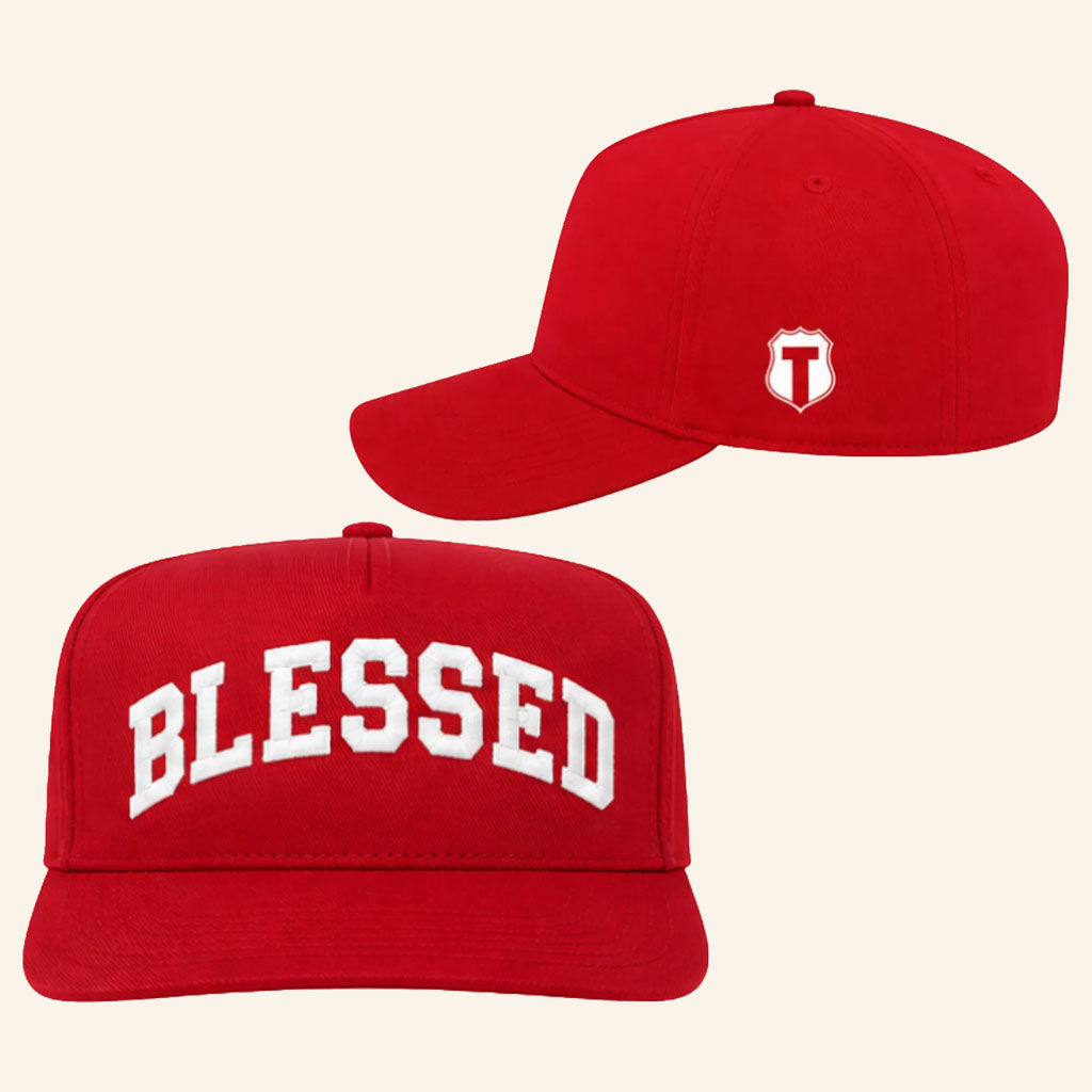Brandon Tatum Merch 2026 Blessed Red Hat Embroidered Gift For Men Women