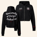 UGA X Outkast Merch 2026 University of Georgia Outkast Cropped Zip Hoodie Gift For Her