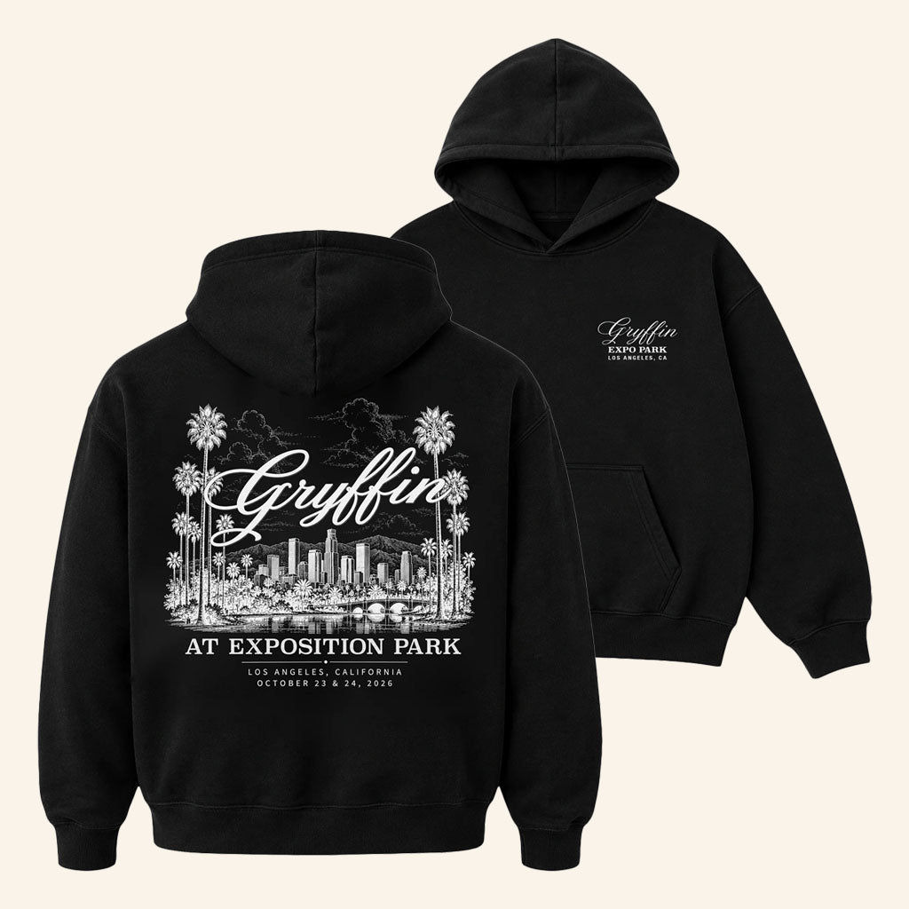 Gryffin Merch 2026 Expo Park Black Hoodie Top Gifts For Music Lovers