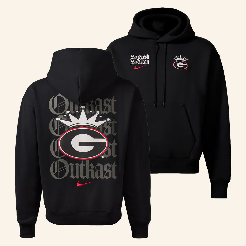 UGA X Outkast Merch 2026 Crown Hoodie Georgia Bulldogs Merch Gift For College Football Fans