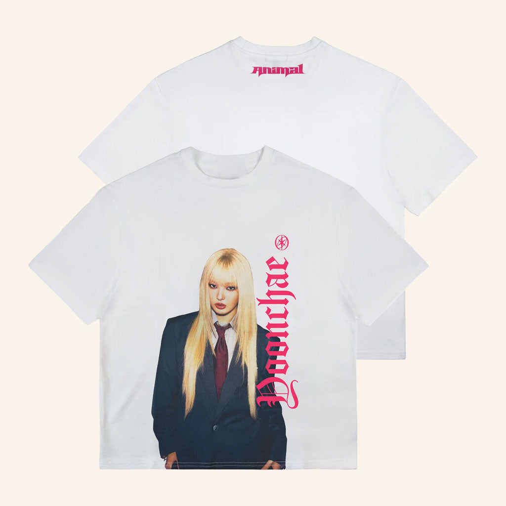 Katseye Merch 2026 Animal Yoonchae T-Shirt White Top Gifts For Music Lovers