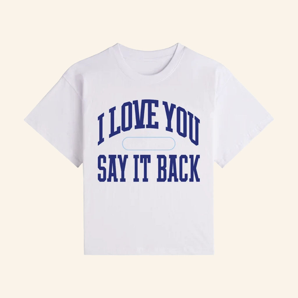Lonely Ghost Merch 2026 Collegiate T-Shirt I Love You Say It Back Shirt Streetwear Clothing