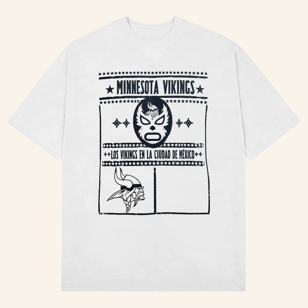 Minnesota Vikings Los Vikings En La Ciudad De Mexico 2026 T-Shirt MN Vikings Merch Fan Gifts