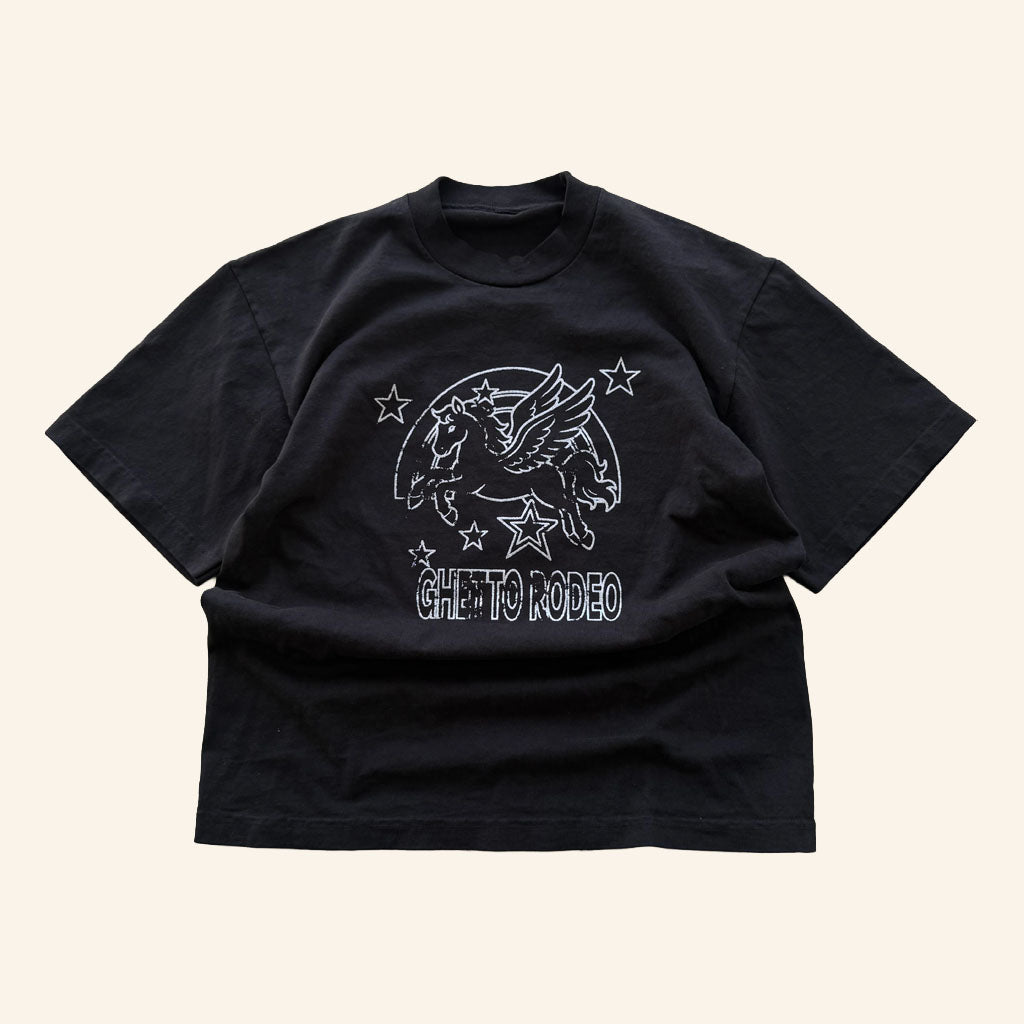 Ghetto Rodeo Merch 2026 Pegasus T-Shirt Black Ghetto Rodeo Shirt Present For Friends