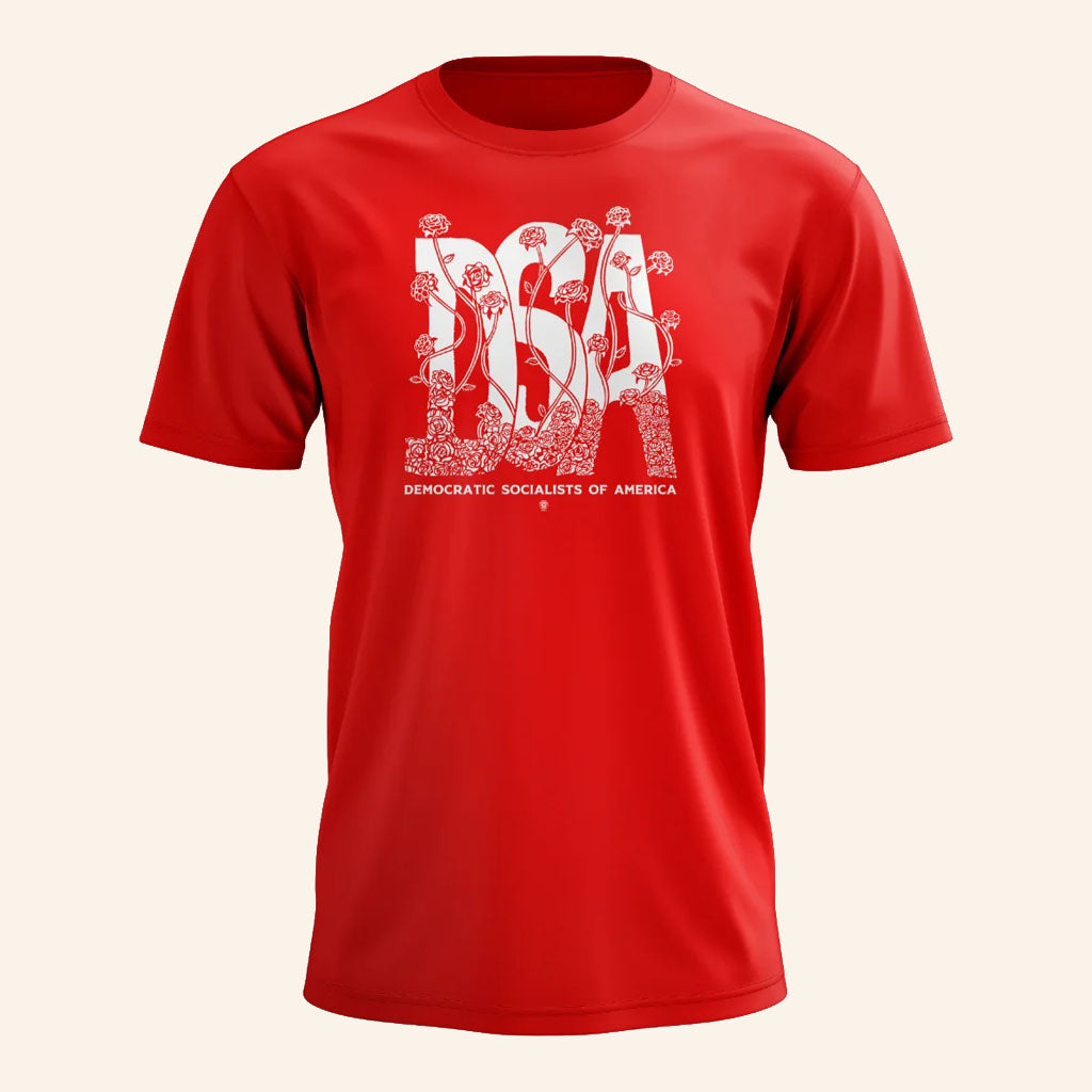 DSA Merch 2026 DSA Rose Logo T-Shirt Leftist Political Shirt Gift For Members