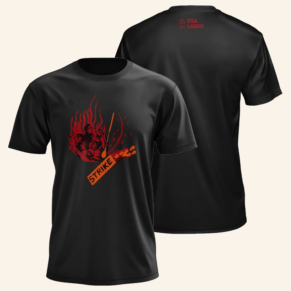 DSA Merch 2026 NLC Strike T-Shirt Black DSA Labor Shirt Political Activist Gifts