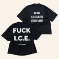 Ghetto Rodeo Merch 2026 Fck ICE T-Shirt Black No One Is Illegal On Stolen Land Tee Allies Gifts