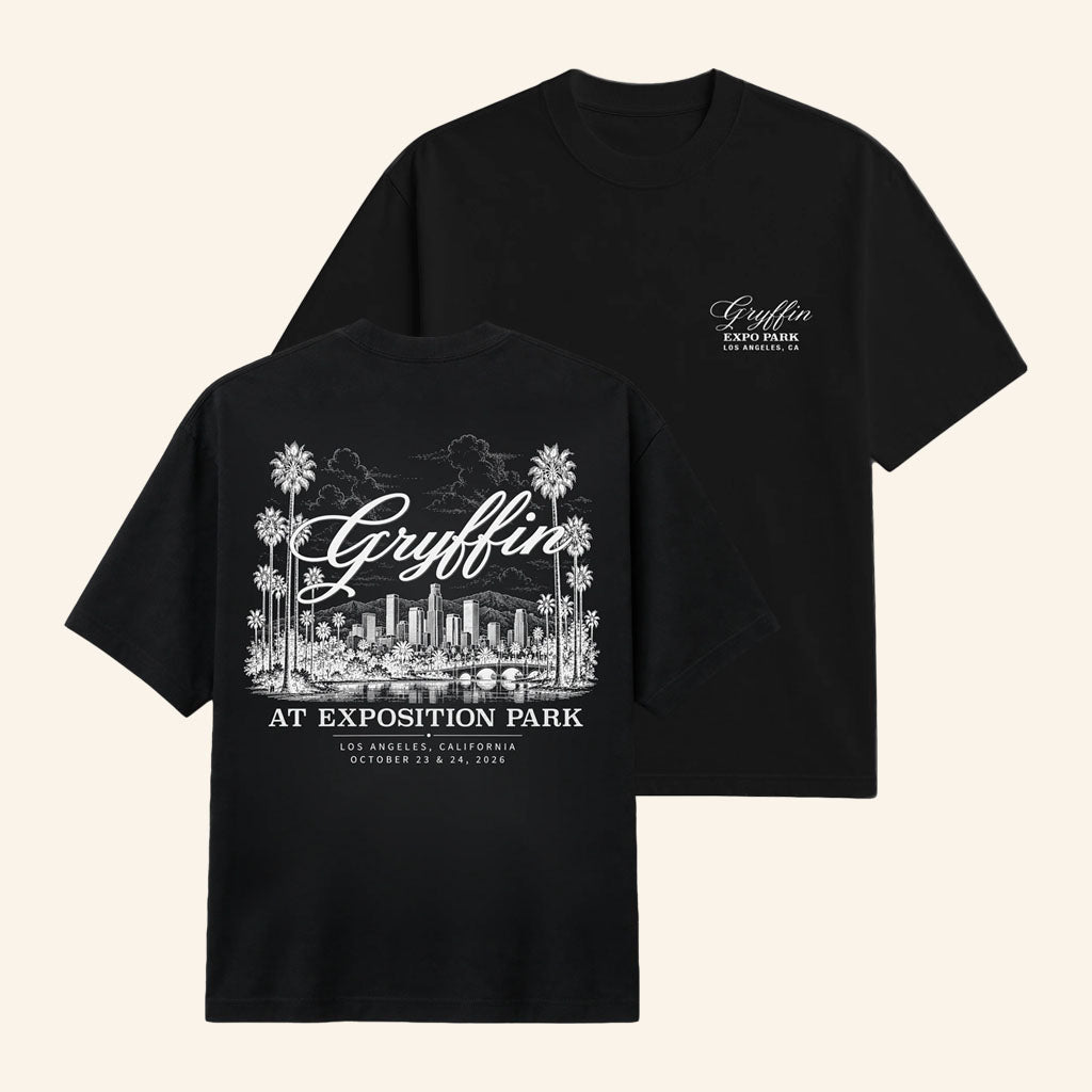 Gryffin Merch 2026 Expo Park Black T-Shirt Good Gift Ideas For Music Lovers