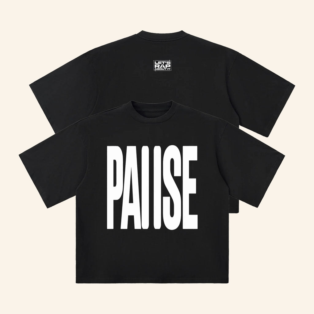 LRAI Merch 2026 Black Pause T-Shirt Let's Rap About It Shirt Gift For Brothers