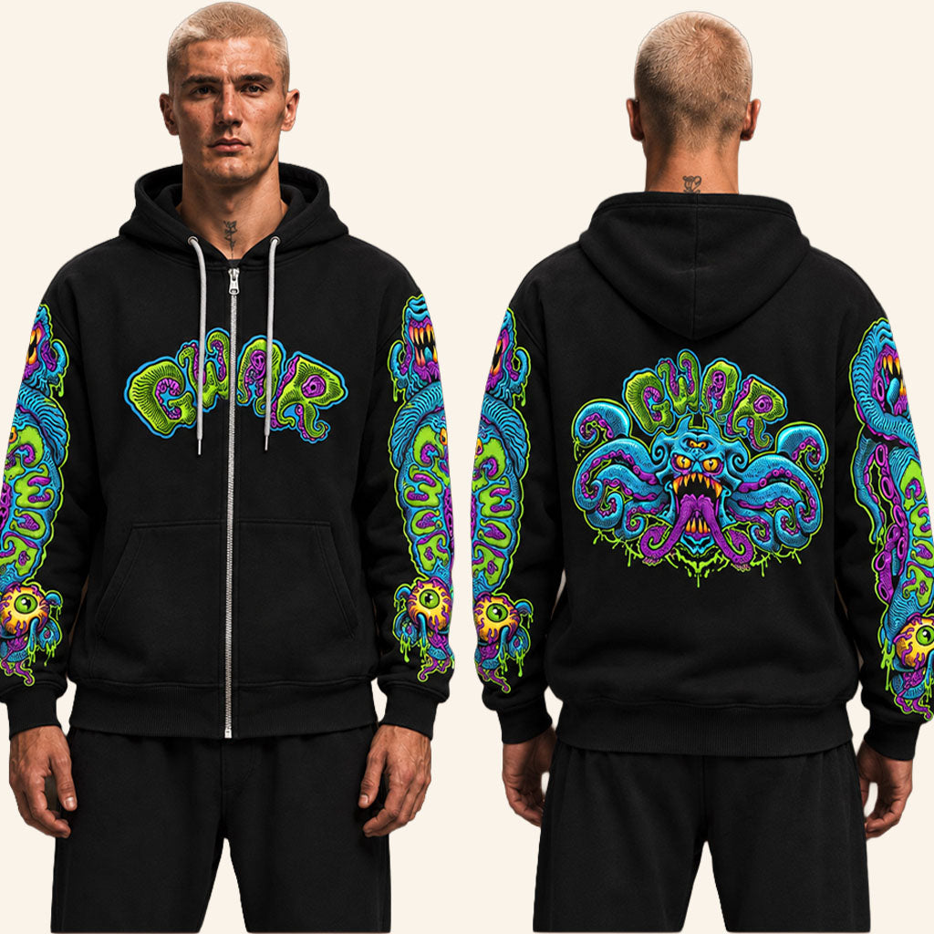 Gwar Band Merch 2026 Tour Zip Hoodie Black Present For Heavy Metal Band Fans'