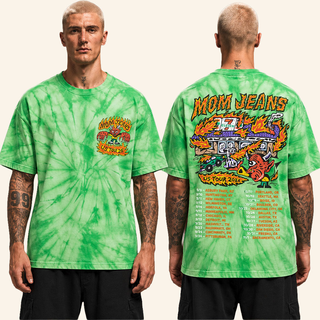 Mom Jeans Merch 2026 Mom Jeans US Tour Dates Tie Dye T-Shirt Rock Fan Gifts