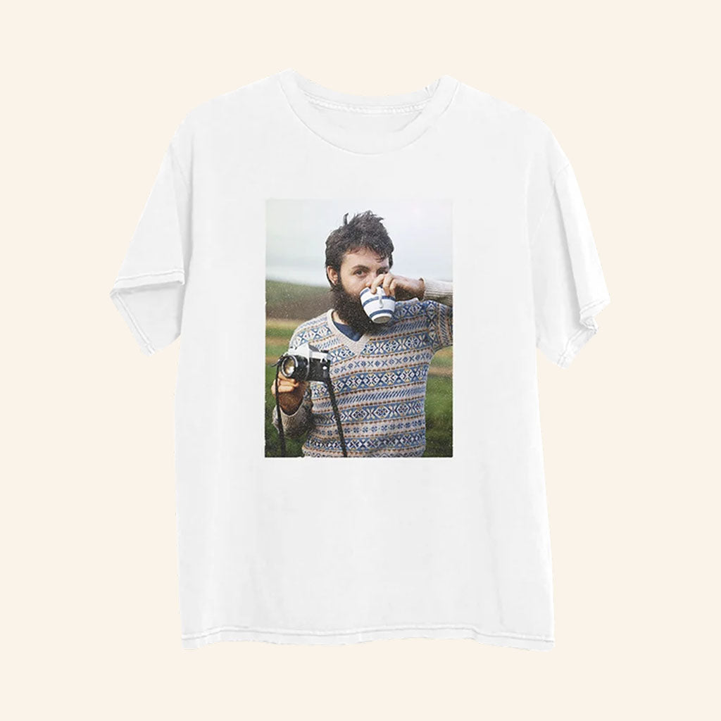 Paul McCartney Merch 2026 Paul Wearing Fair Isle T-Shirt Presents For Music Lovers