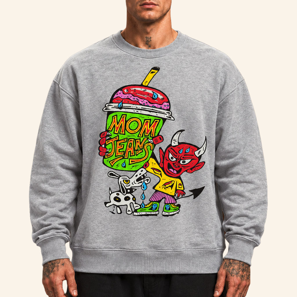 Mom Jeans Merch 2026 Red Devil Sweatshirt Mom Jeans US Tour Merch Gift For Rock Fans