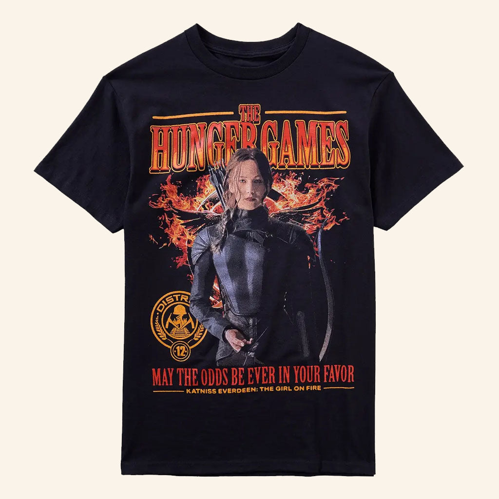 Hunger Games Merch 2026 Katniss Everdeen T-Shirt The Girl On Fire Tee Gift For Panem Collectors