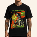 Metallica Life Burns Faster Tour Las Vegas 2026 Event Poster T-Shirt Metallica Merch Black