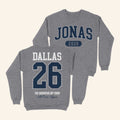 Jonas Brothers Merch 2026 Burning Up All Over Again Dallas TX City Crewneck Sweatshirt Gifts