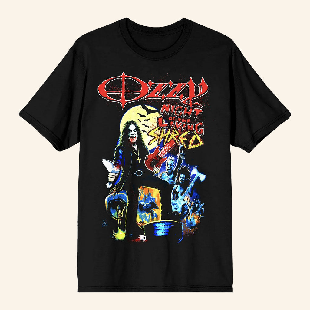 Ozzy Osbourne Merch 2026 Night Of Living Shred Black T-Shirt Present For Metalheads