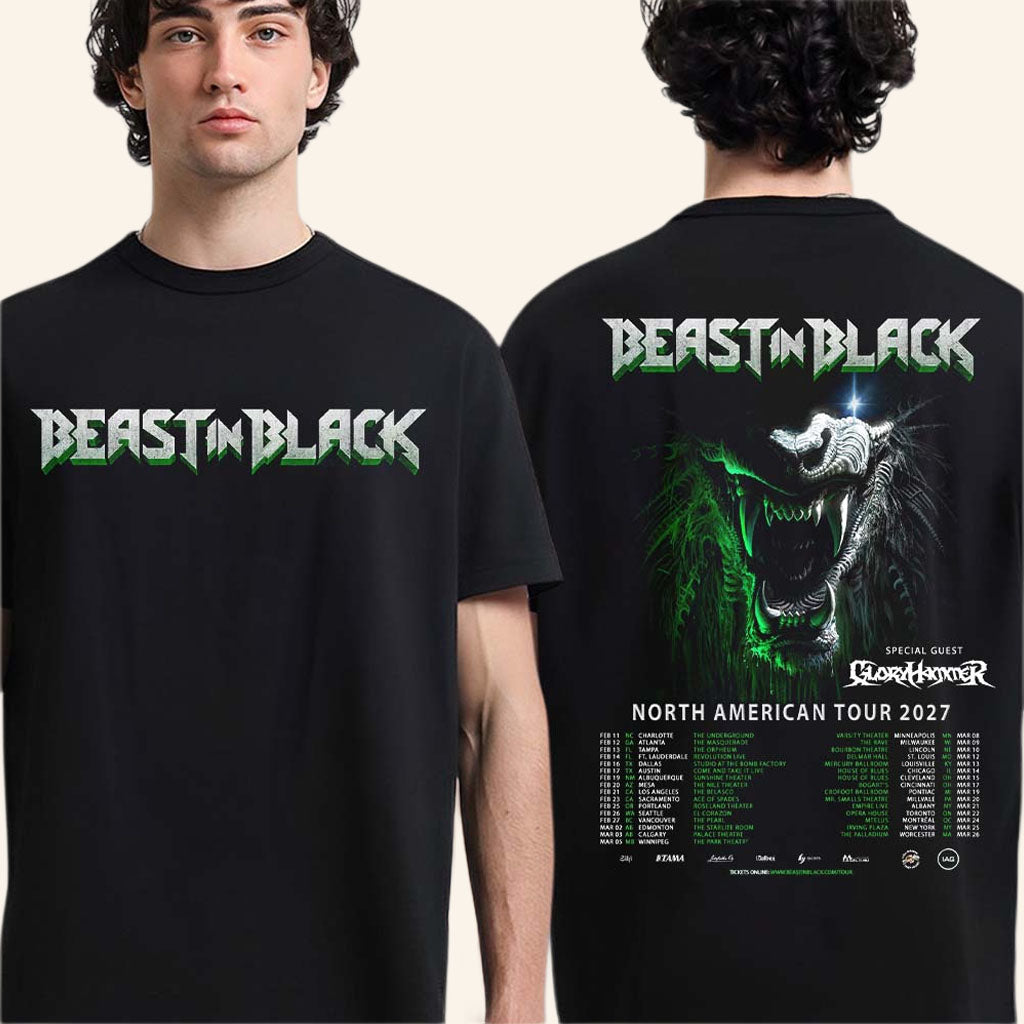 Beast In Black North American Tour 2027 Merch Tour Date T-Shirt Best Gift For Band Fans