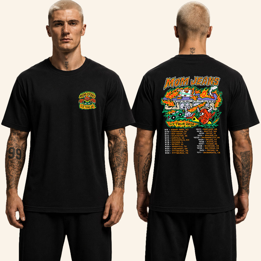 Mom Jeans Merch 2026 Mom Jeans US Tour Dates T-Shirt Black Gift For Rock Band Fans
