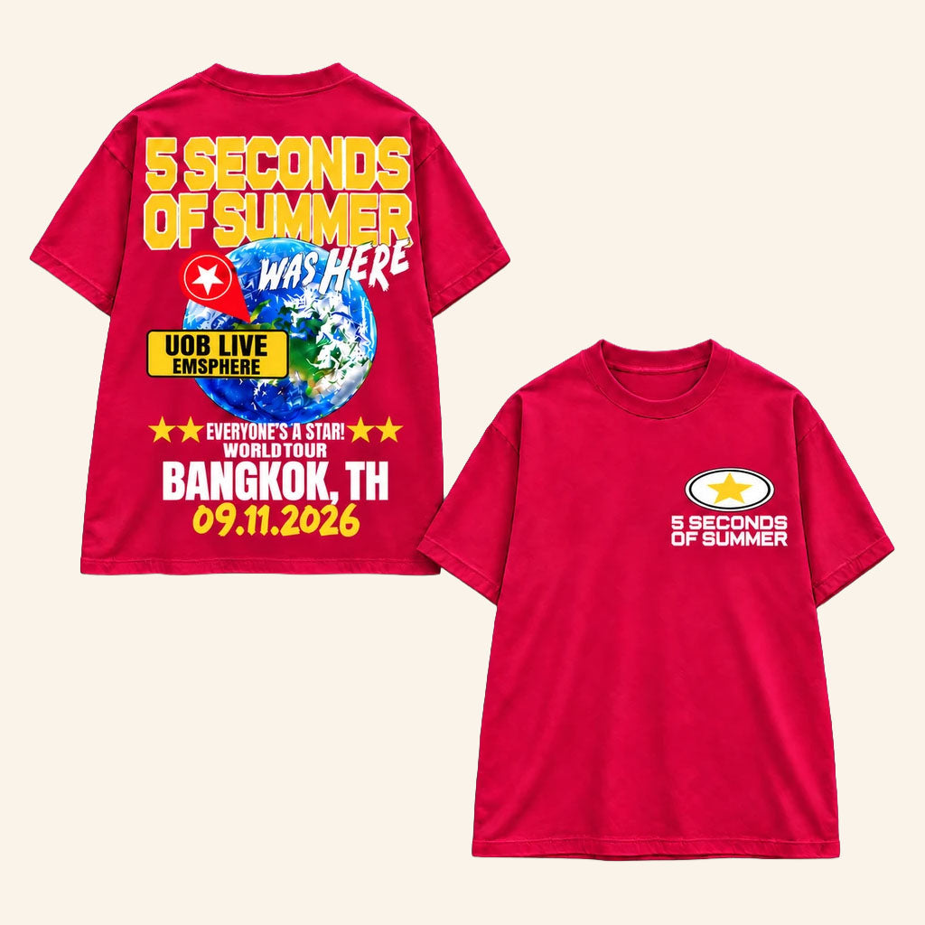5 Seconds of Summer Everyone's A Star World Tour At Bangkok TH T-Shirt 5SOS Merch Music Gifts