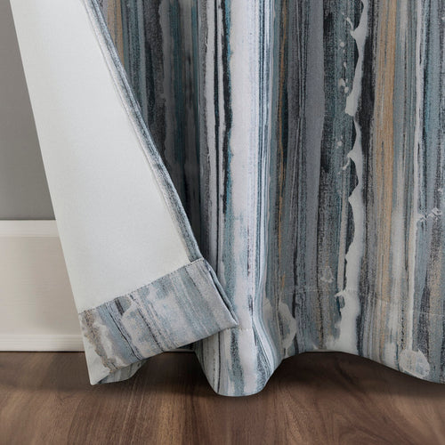 Abstract Painting Blackout Grommet Curtain Panel - Thermal Privacy