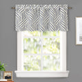 Farmhouse Linen Striped Window Valance - Thermal Lined Room Darkening