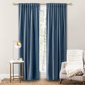 Cedarpoint Striped Room Darkening Curtain Panel - Rod Pocket Privacy