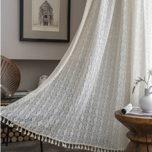 Ciccia Cotton Linen Semi Sheer Curtains for Living Room & Bedroom