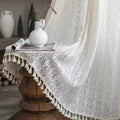 Ciccia Cotton Linen Semi Sheer Curtains for Living Room & Bedroom