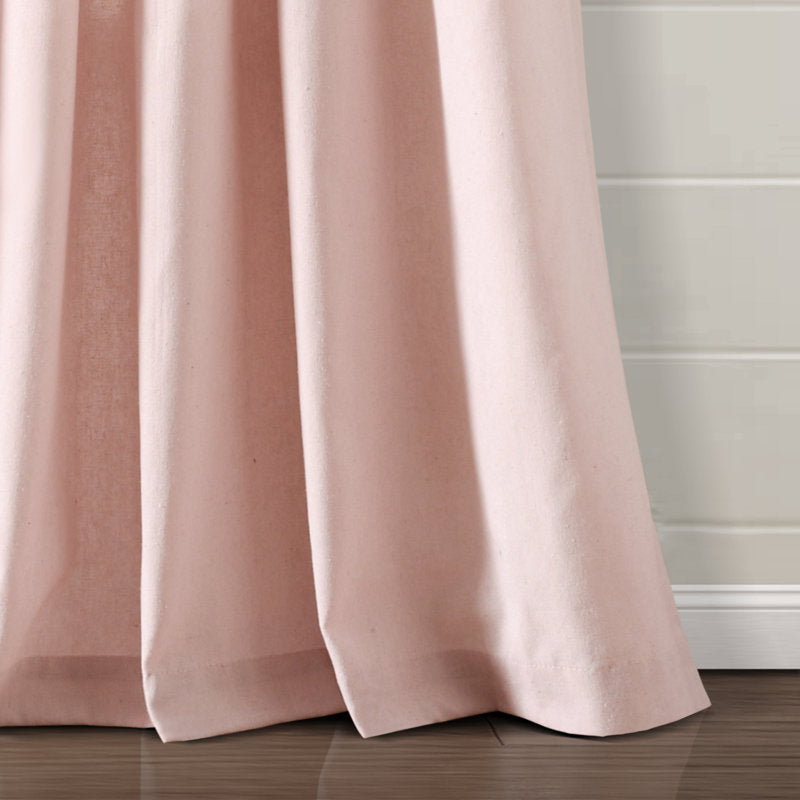 Boho Pom Pom Tassel Semi Sheer Cotton Blend Curtain Panel