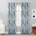 Global Medallion Room Darkening Grommet Curtain Panel - 54" x 84"