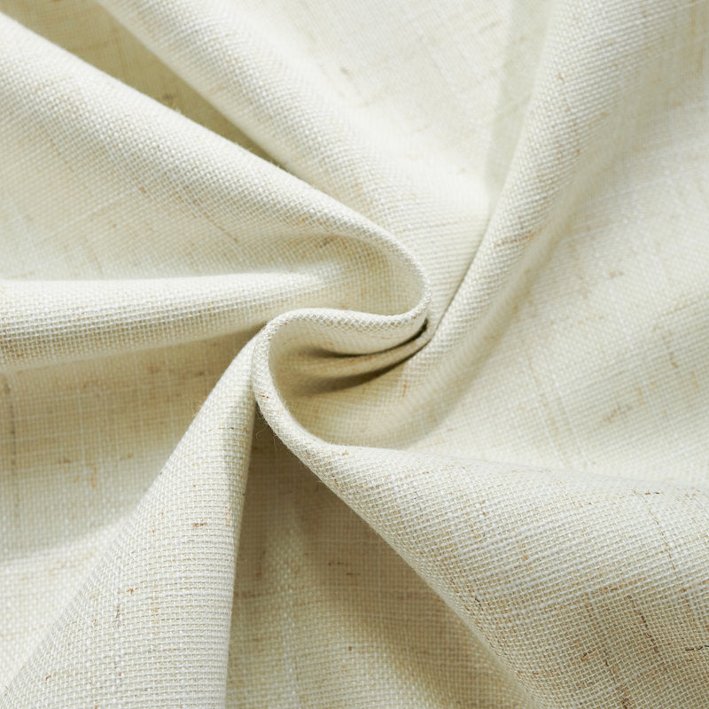 100% Blackout Linen Curtains - Textured Thermal Grommet Panels (Set of 2)
