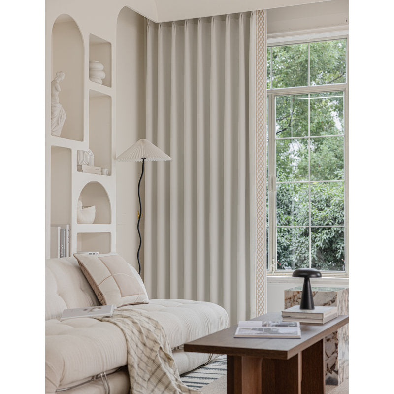 Lilly Pinch Pleat Room Darkening Curtains - Luxury Cotton-Blend Pair