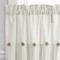 Farmhouse Linen Cotton Cafe Curtains - Tailored Kitchen Tiers (Set of 2)