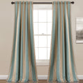 Julia Stripe Room Darkening Curtains - Set of 2 Vertical Stripe Drapes