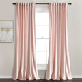 Velvet Room Darkening Curtain Panels - Set of 2 Back Tab Drapes